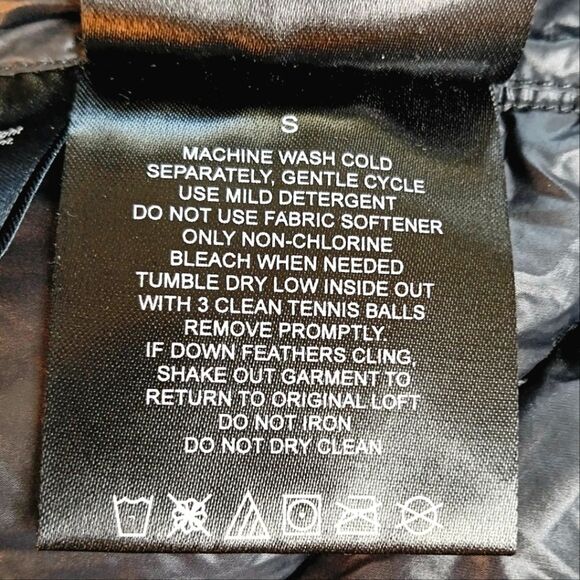 LONDON FOG Women’s Black Ultra Lightweight Packable Down Jacket Size Small - Picture 12 of 12